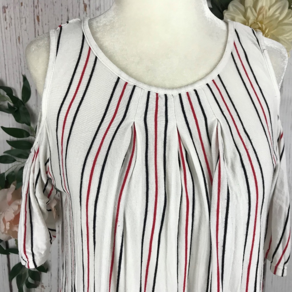 Max Studio Size S Stripe Red Verticle Striped Top - image 6